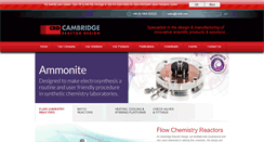 Desktop Screenshot of cambridgereactordesign.com